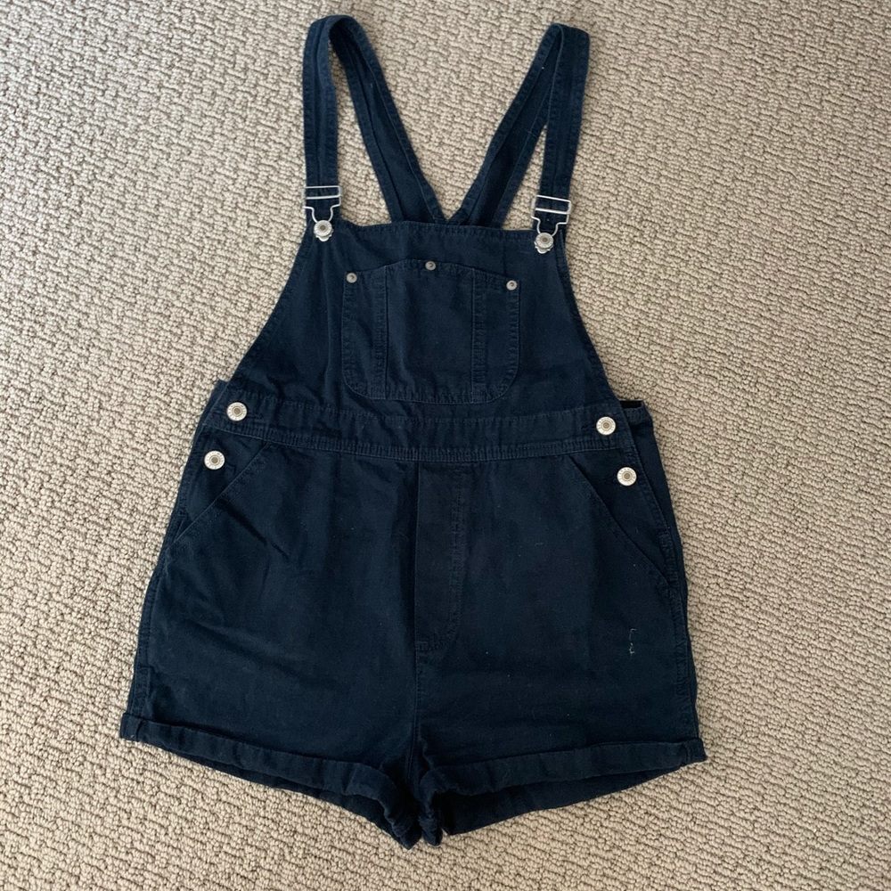 Navy Blue Short Overalls